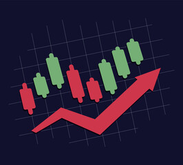 Cartoon stock trading for successful idea. Excellent investing business and banking management. Investment management