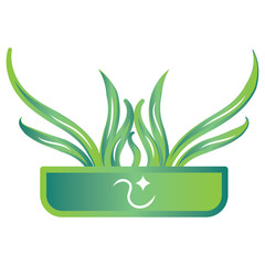 Isolated green indoor plant icon Vector