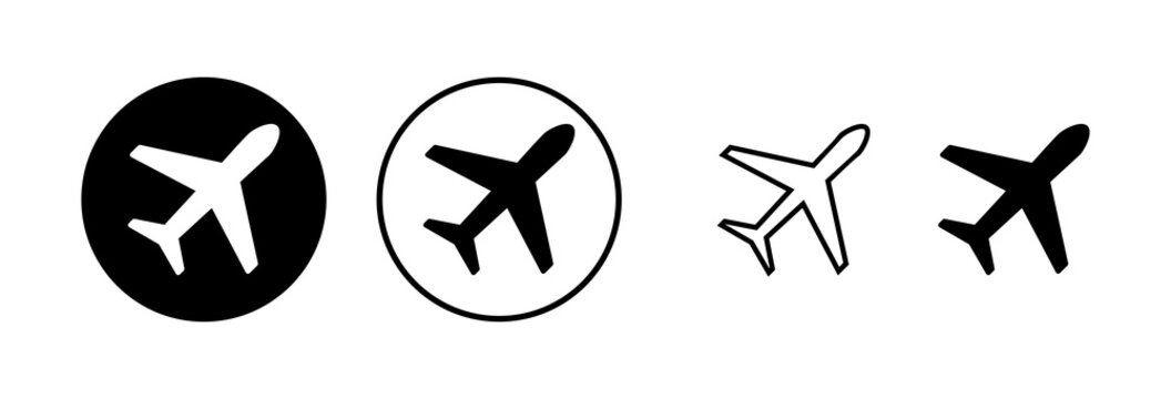 Plane icon vector illustration. Airplane sign and symbol. Flight transport symbol. Travel sign. aeroplane