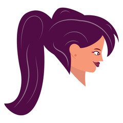 Isolated happy woman avatar character Vector