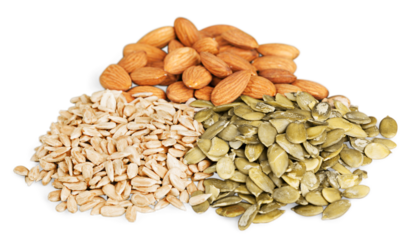 Pumpkin and sunflower seeds with almonds