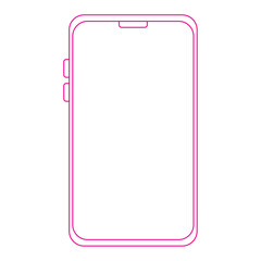 Isolated empty mobile phone icon Vector