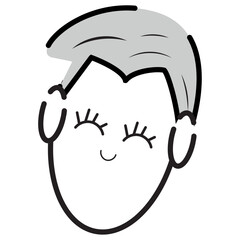 Isolated cute male avatar icon Vector