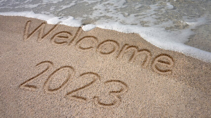 Fototapeta premium Welcome 2023