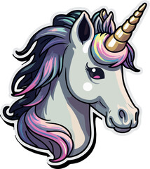 Cute Unicorn head illustration