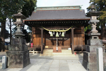 Fototapeta premium 桶川稲荷神社の社殿【埼玉県桶川市】