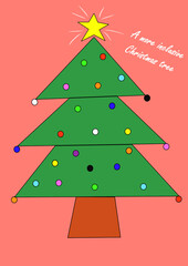 Fototapeta na wymiar A more diverse Christmas tree