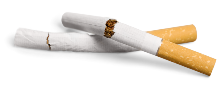 A breaking a cigarette, Stop smoking concept