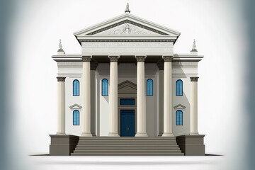 Fototapeta premium Jewish temple set The structure in front The stone building Hanukkah building graphic for use in creating synagogues for the Jewish faith. Generative AI