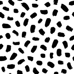 Hand drawn brush strokes seamless pattern