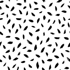 Hand drawn brush strokes seamless pattern