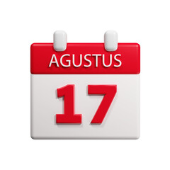 Fototapeta premium 3D Illustration indonesian independence date