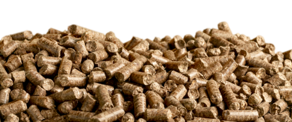 Hot burning wood chip pellets