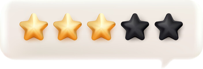 3d bubble rating five stars for best excellent services rating for satisfaction. 3d 5 star for...