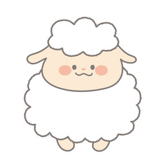 かわいいヒツジのキャラクター　イラスト素材