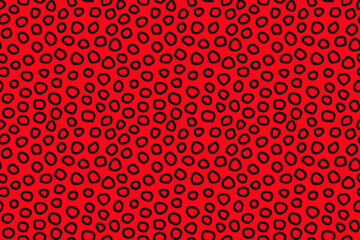 Polka dot vector seamless hand drawn pattern.