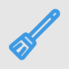 Broom icon in blue style about furniture, use for website mobile app presentation