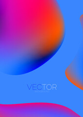 Fluid shapes vertical wallpaper background. Vector illustration for banner background or landing page