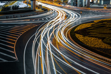 Car light trails