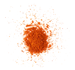Rolgordijnen Crushed red chili pepper isolated on transparent png © supamas