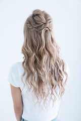 Naklejka premium ヘアアレンジ hair arrangement 
