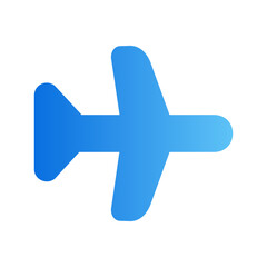 Obraz premium airplane gradient icon