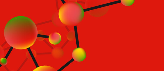 Line points connections geometric landing page background. Fluid circles and spheres with liquid gradients. Vector Illustration For Wallpaper, Banner, Background, Card, Book Illustration, landing page