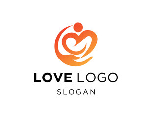 Logo design about Love on a white background. made using the CorelDraw application.