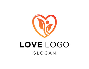Logo design about Love on a white background. made using the CorelDraw application.
