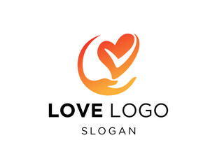 Logo design about Love on a white background. made using the CorelDraw application.
