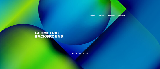 Abstract circles and round shapes landing page background. Vector Illustration For Wallpaper, Banner, Background, Card, Book Illustration, landing page. Pattern design concept