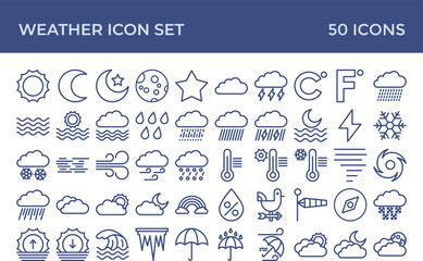 Weather Line Icon Set