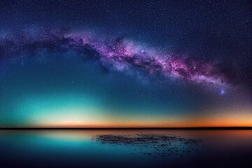 Naklejka premium Night sky and stars. Genarative AI