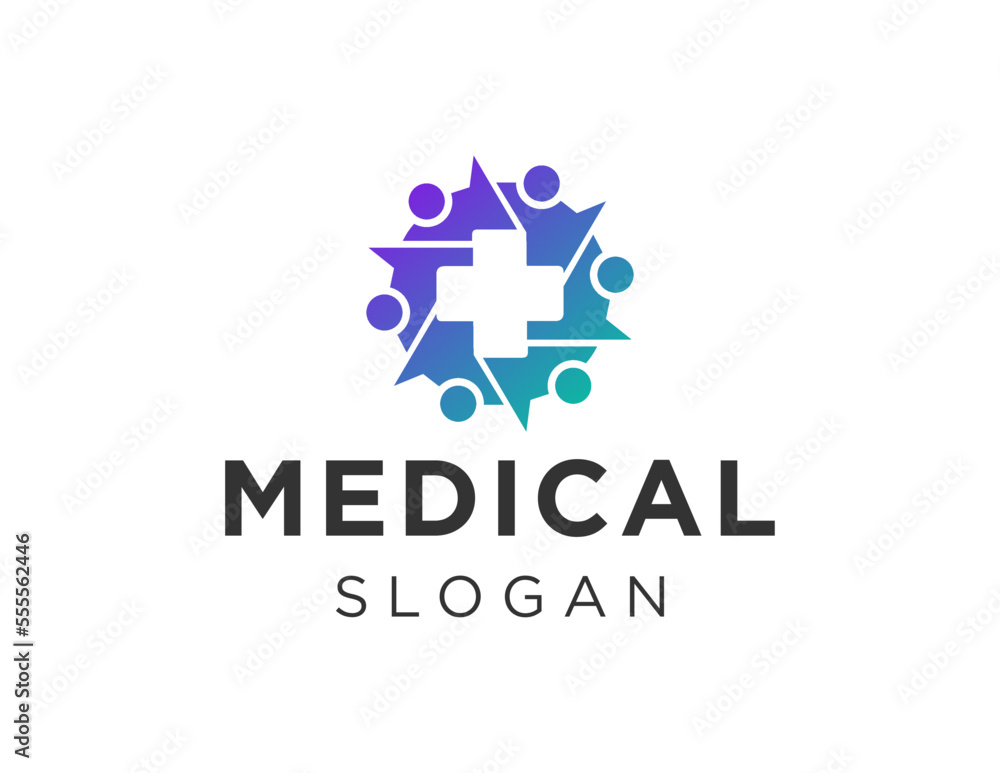 Poster logo design about medical on a white background. made using the coreldraw application.