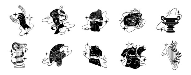 Set of antique marble statues © Aleksey