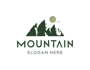 Logo design about Mountain on a white background. made using the CorelDraw application.
