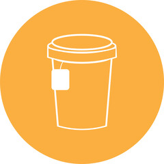 The cafe icon for menu or hot drink and food concept