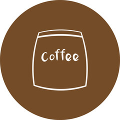 The cafe icon for menu or hot drink and food concept