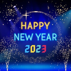 happy new year colorfull instagram template