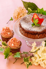 ガトーショコラとカップケーキ