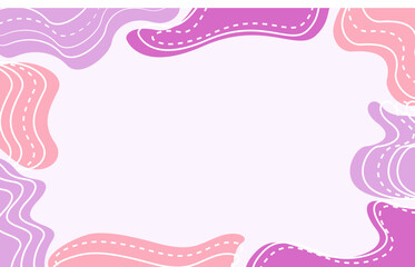 Abstract handrawn wave shape multicolor illustration