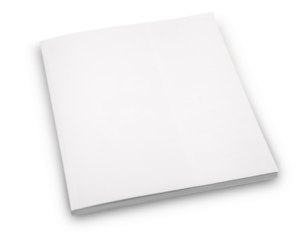 Blank white reading book cover