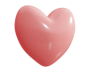 Pink heart. Realistic 3d design icon heart symbol love.