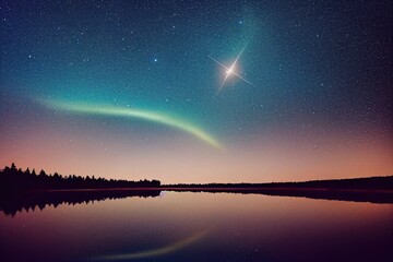 Starry Sky shines in Christmas, Genarative AI