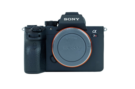 Sony &alpha;7R III 35 mm full-frame camera with autofocus. insulated. Irkutsk, Russia - March 06, 2021