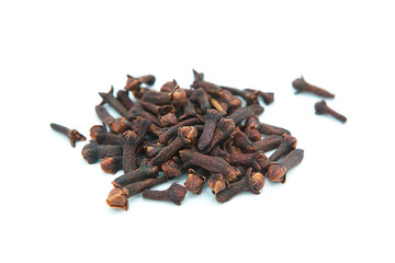 Dry cloves isolated on white background.