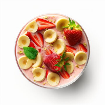 Delicious strawberry banana smoothie