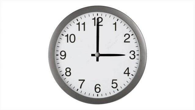 Animated clock counting down 12 hours over 20 seconds.  Seamlessly loops. 
