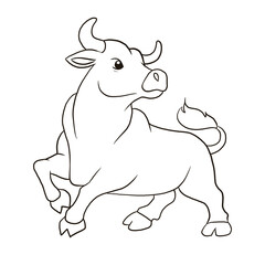 cow cartoon doodle kawaii anime coloring page cute illustration drawing clip art character chibi manga comic