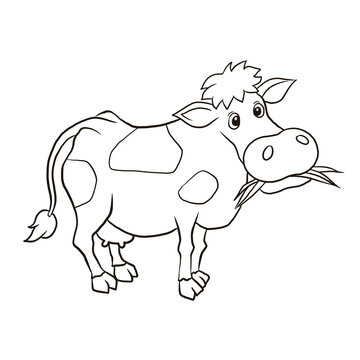 cow cartoon doodle kawaii anime coloring page cute illustration drawing clip art character chibi manga comic